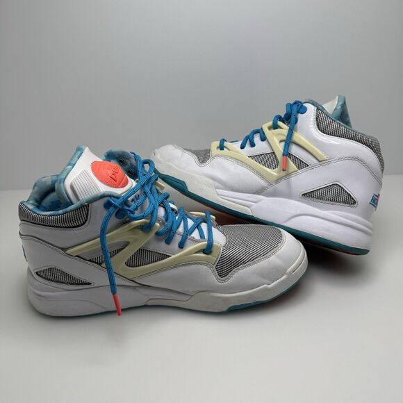 Reebok Pump Omni Lite J92856 Hexalite White Buzz/Blue Men’s Size 8.5 Dee Brown - Picture 2 of 13